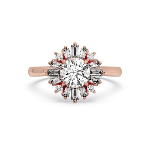360 degree view of Orion Ballerina Halo Engagement Ring