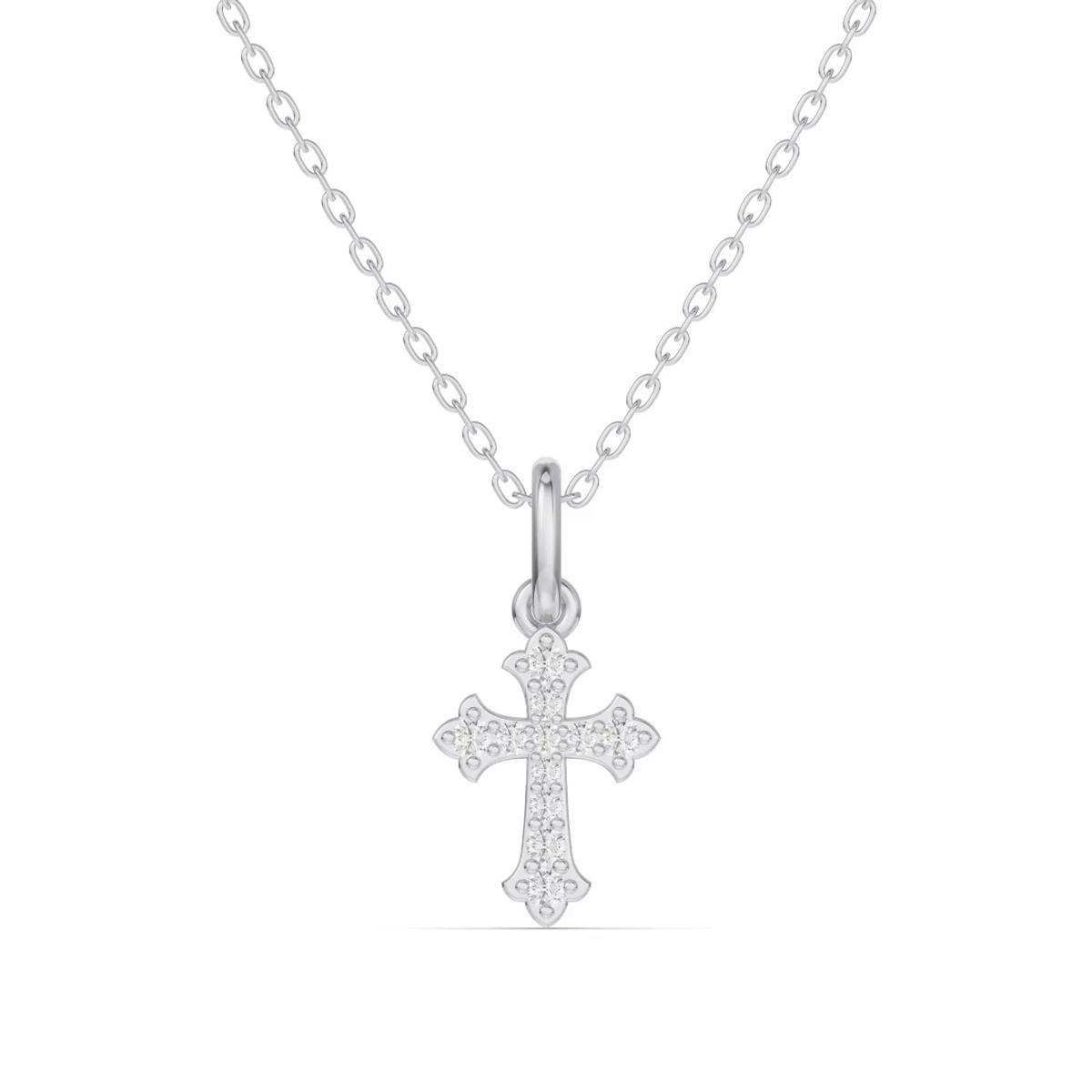 360 degree view of Grace Pavé Cross Pendant