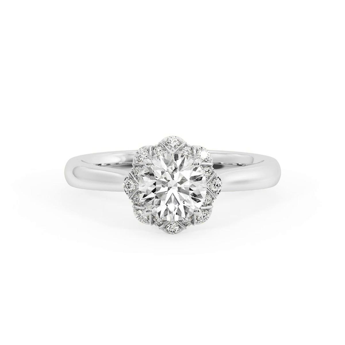 360 degree view of Harley Halo Engagement Ring