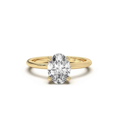 Beverly Timeless Hidden Halo - 14K Yellow Gold