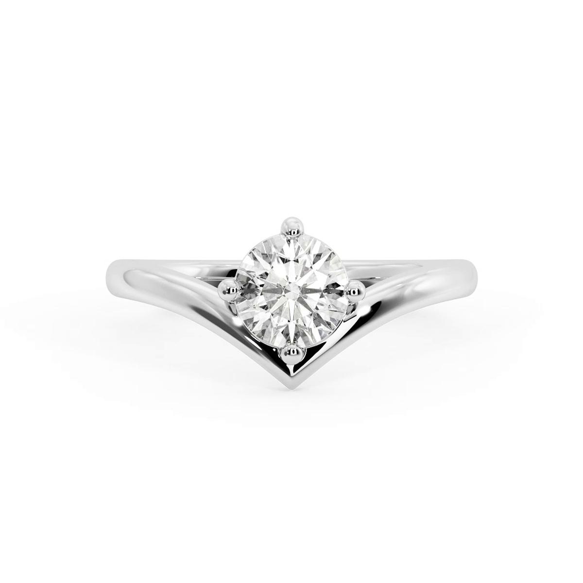 360 degree view of Remy Chevron Solitaire Engagement Ring