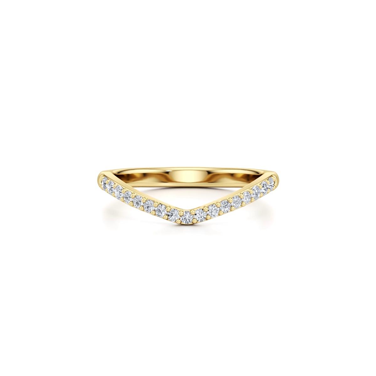360 degree view of Belloc Pavé Curved Band