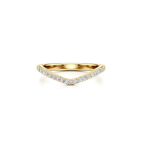 360 degree view of Belloc Pavé Curved Band