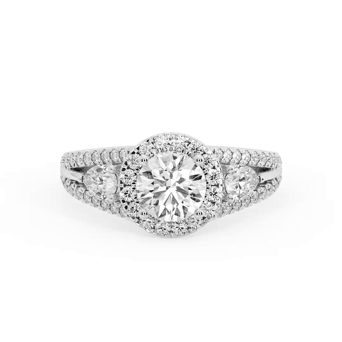 360 degree view of Mara Halo Engagement Ring
