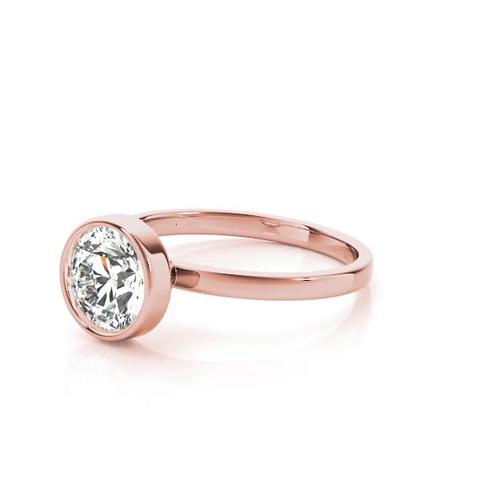 360 degree view of Tess Bezel Set Solitaire Engagement Ring