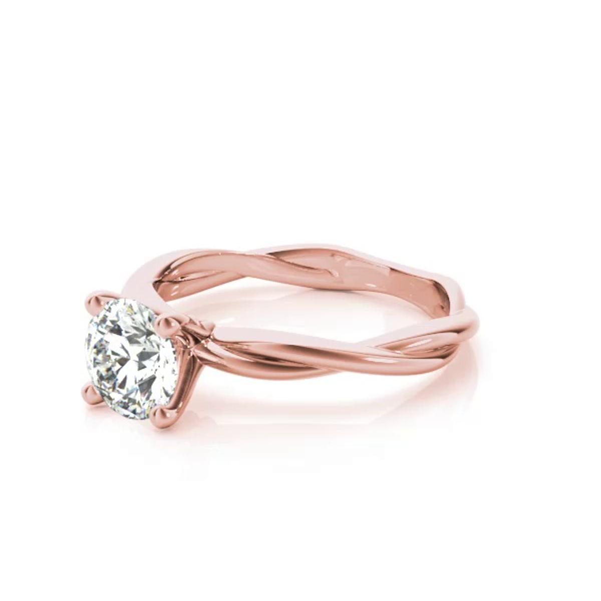 360 degree view of Natalie 4 Prong Twist Solitaire Engagement Ring