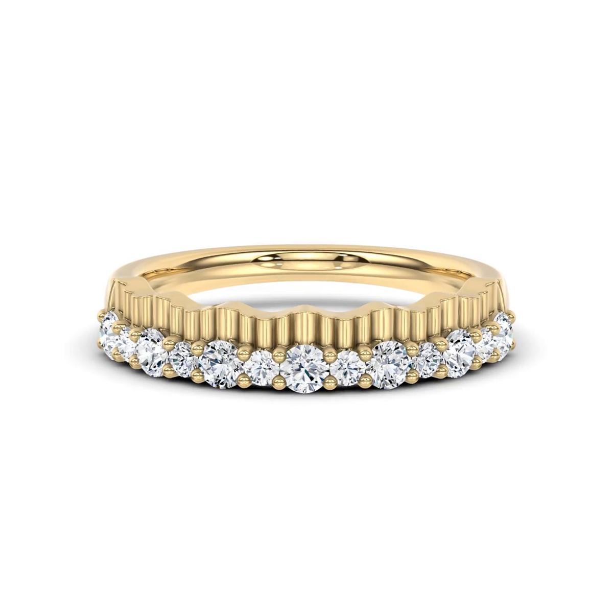 360 degree view of Scalloped Pavé Diamond Band (0.50 ct. tw.)