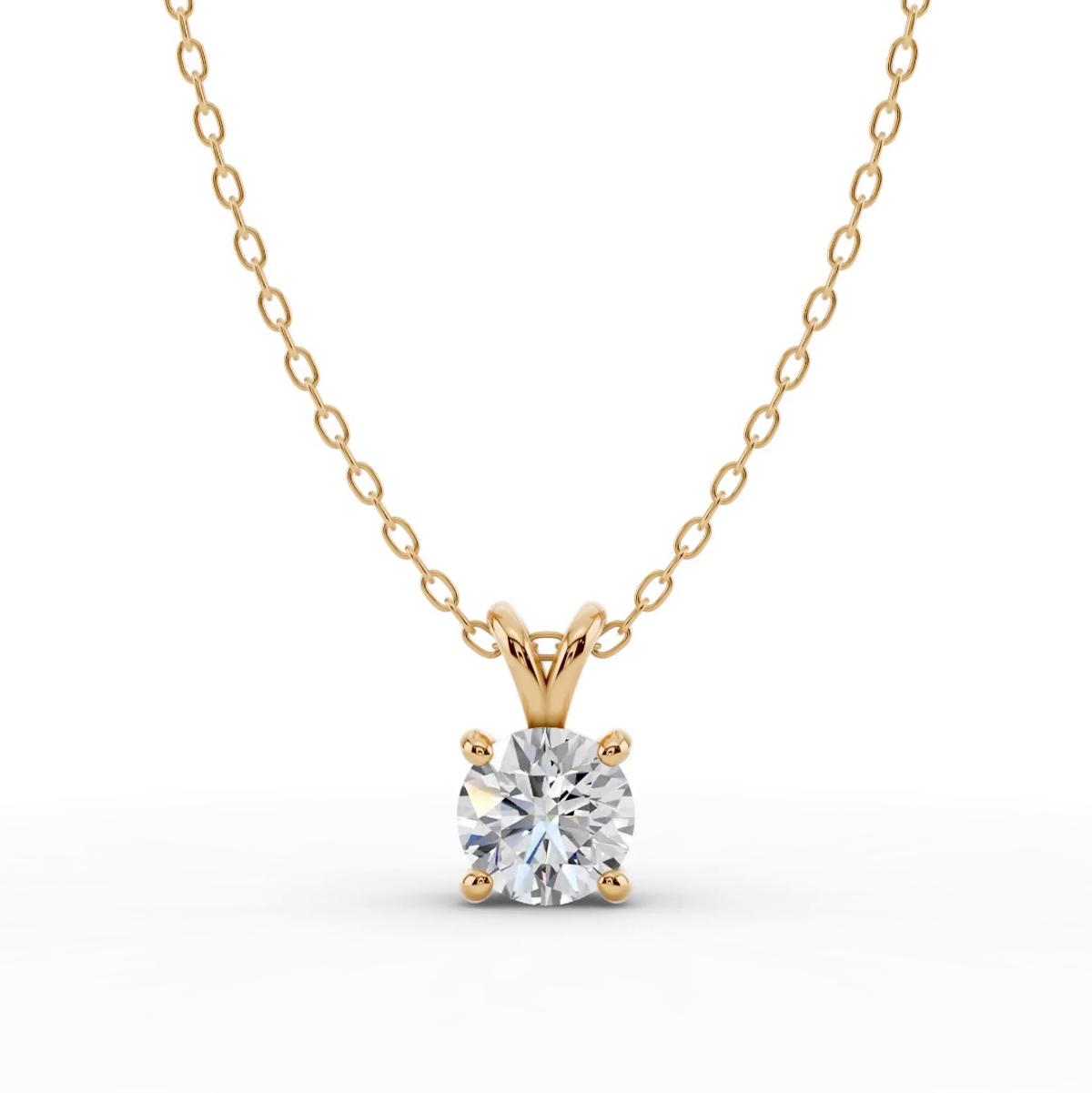 360 degree view of Split Bail Lab Diamond Solitaire Necklace (1.00 ct.)