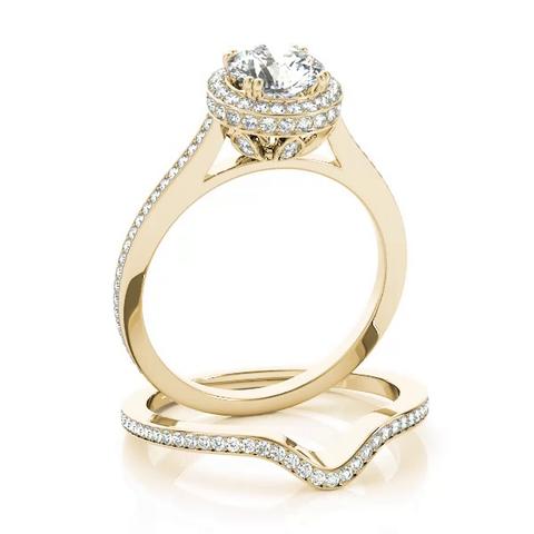 360 degree view of Rylee Halo Engagement Ring