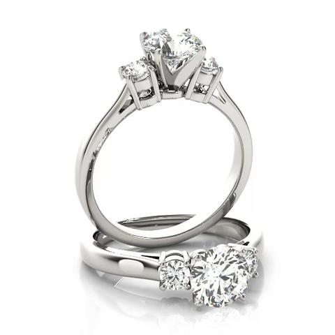 360 degree view of Eden Three Stone Engagement Ring