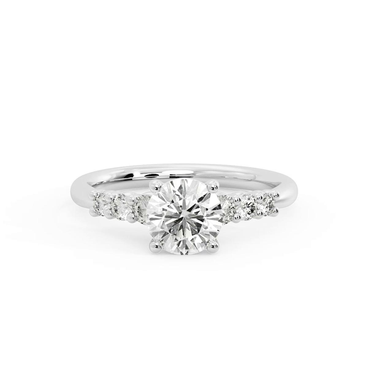 360 degree view of Angel 7 Stone Ring