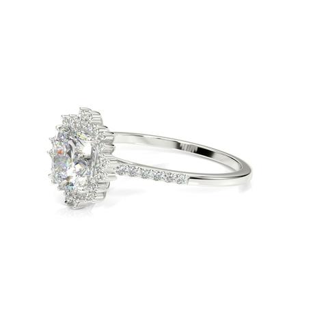 360 degree view of Connie Halo Engagement Ring