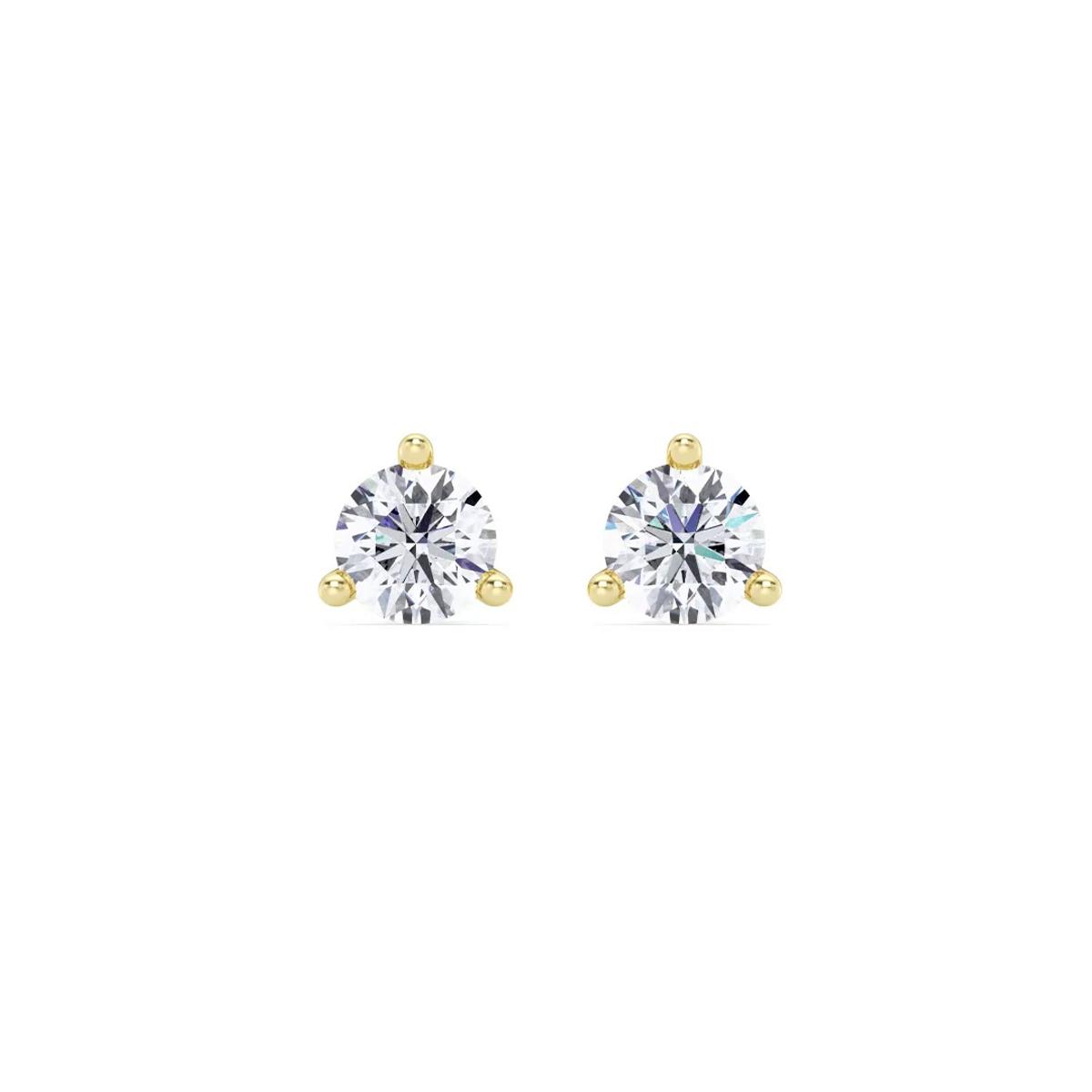 360 degree view of Three-Prong Martini Diamond Screw-Back Earrings (1 ct. tw.)