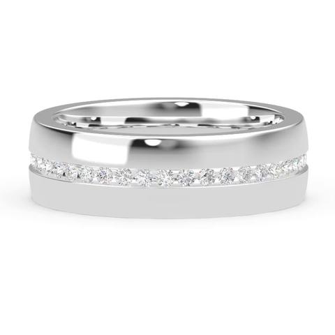 Ara Men's Lab Eternity Wedding Band - 14K White Gold
