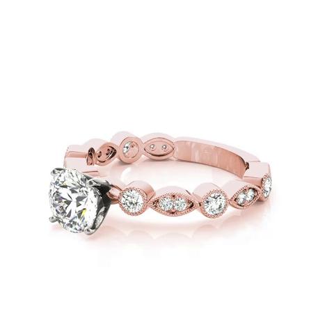 360 degree view of Farida Vintage Inspired Engagement Ring