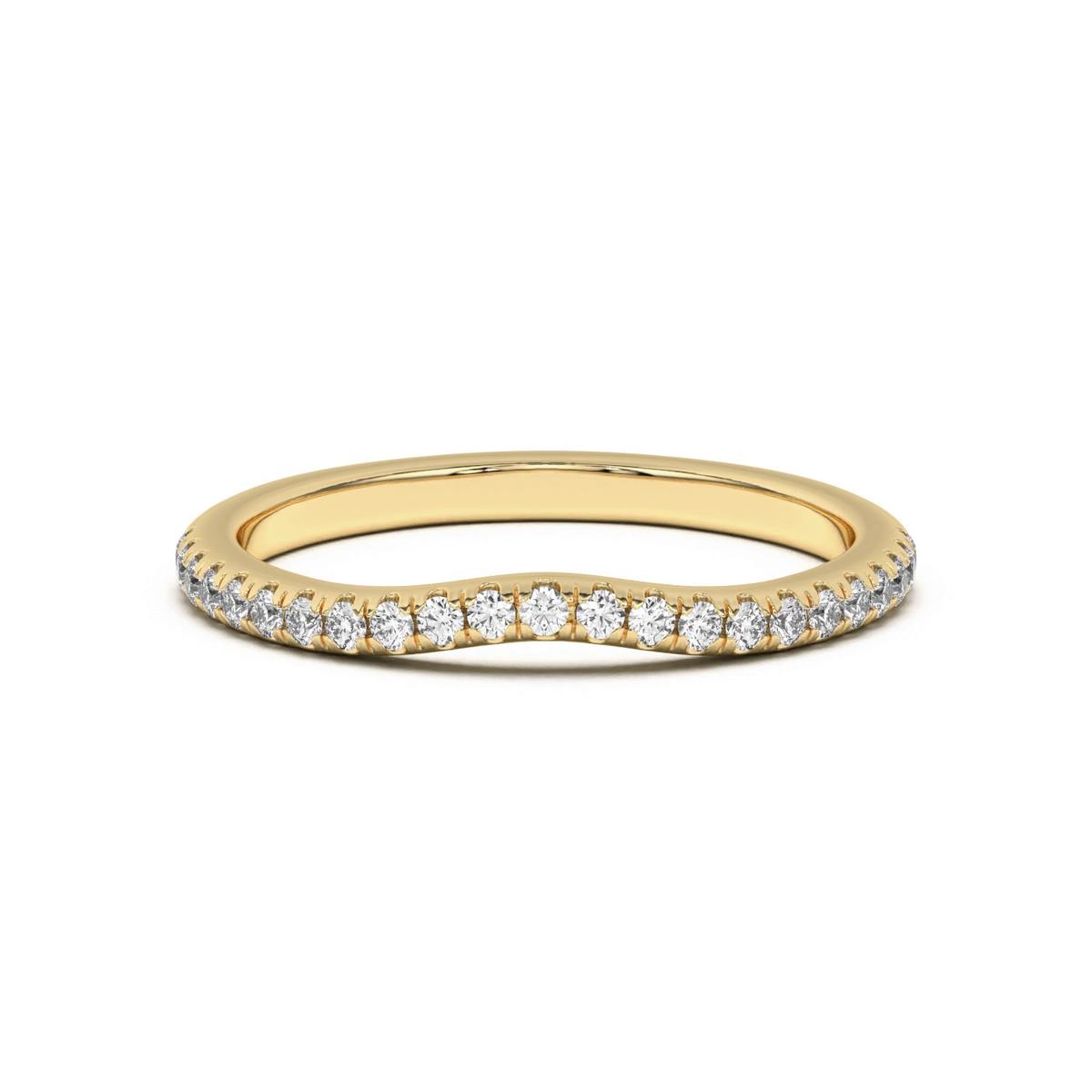 360 degree view of Marie Classic Curved Pavé Lab Band