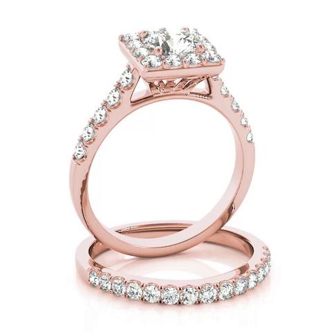 360 degree view of Meara Halo Engagement Ring