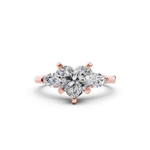 360 degree view of Madison Three-Stone Lab Pear Engagement Ring