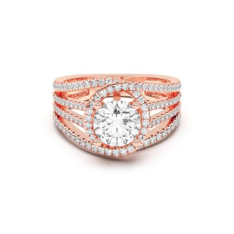 360 degree view of Liana Multistrand Swirling Halo Engagement Ring