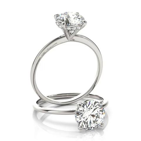 360 degree view of Lillian 4 Prong Martini Style Engagement Ring