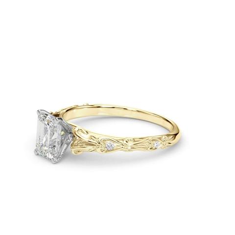 Tegan Vintage Inspired Engagement Ring - 14K Yellow Gold
