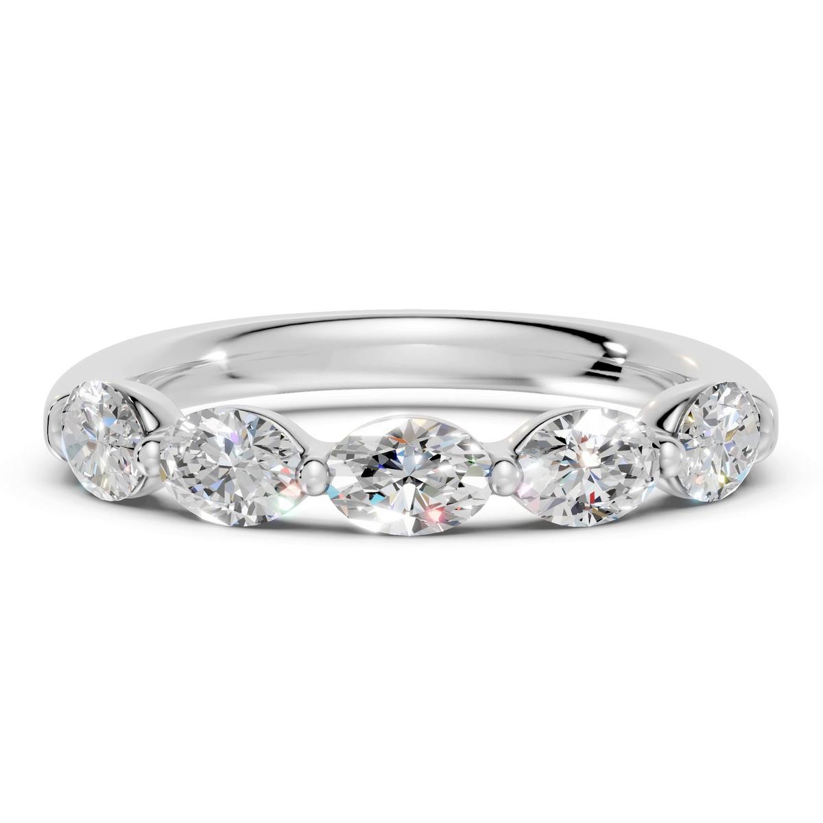 360 degree view of Oval Five-Stone Lab Diamond Band (1.25 ct. tw.)