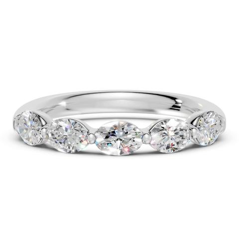 360 degree view of Oval Five-Stone Lab Diamond Band (1.25 ct. tw.)