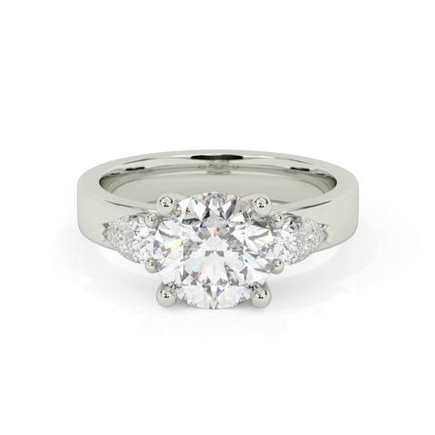 360 degree view of Cortina Pear Three-Stone Engagement Ring