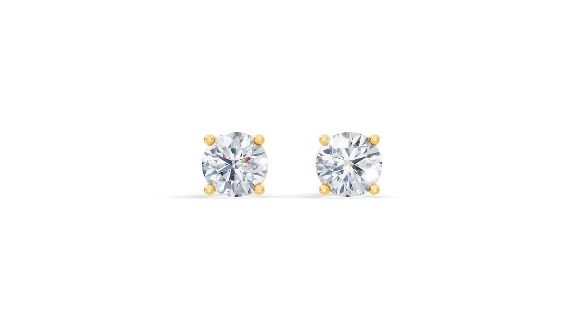 360 degree view of Lab Diamond Guardian Back Earrings (4 ct. tw.)