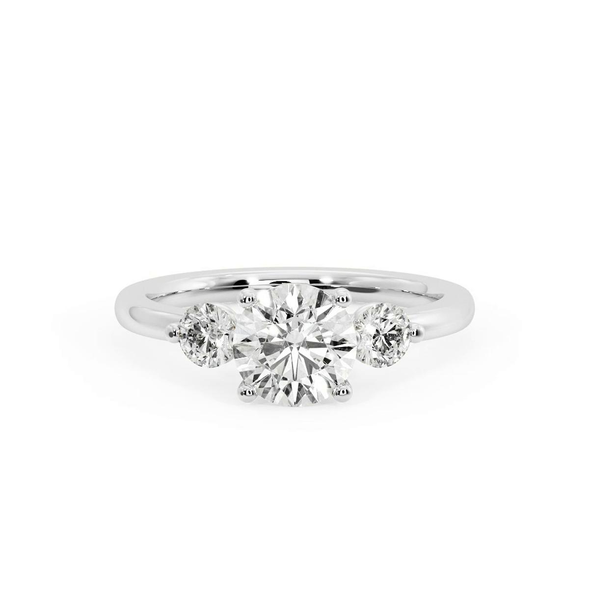 360 degree view of Rosie 3 Stone Engagement Ring