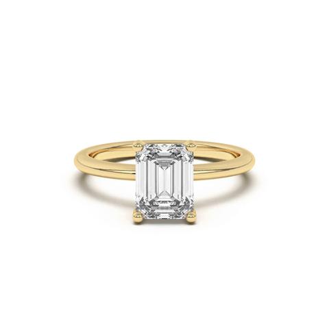 Angie Gallery Solitaire Engagement Ring - 14K Yellow Gold