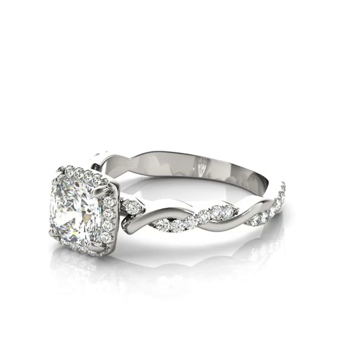 360 degree view of Holland Halo Engagement Ring