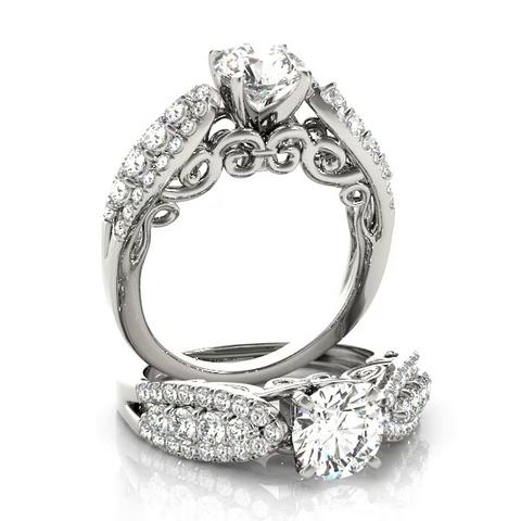 360 degree view of Destiny 3 Row Diamond Engagement Ring