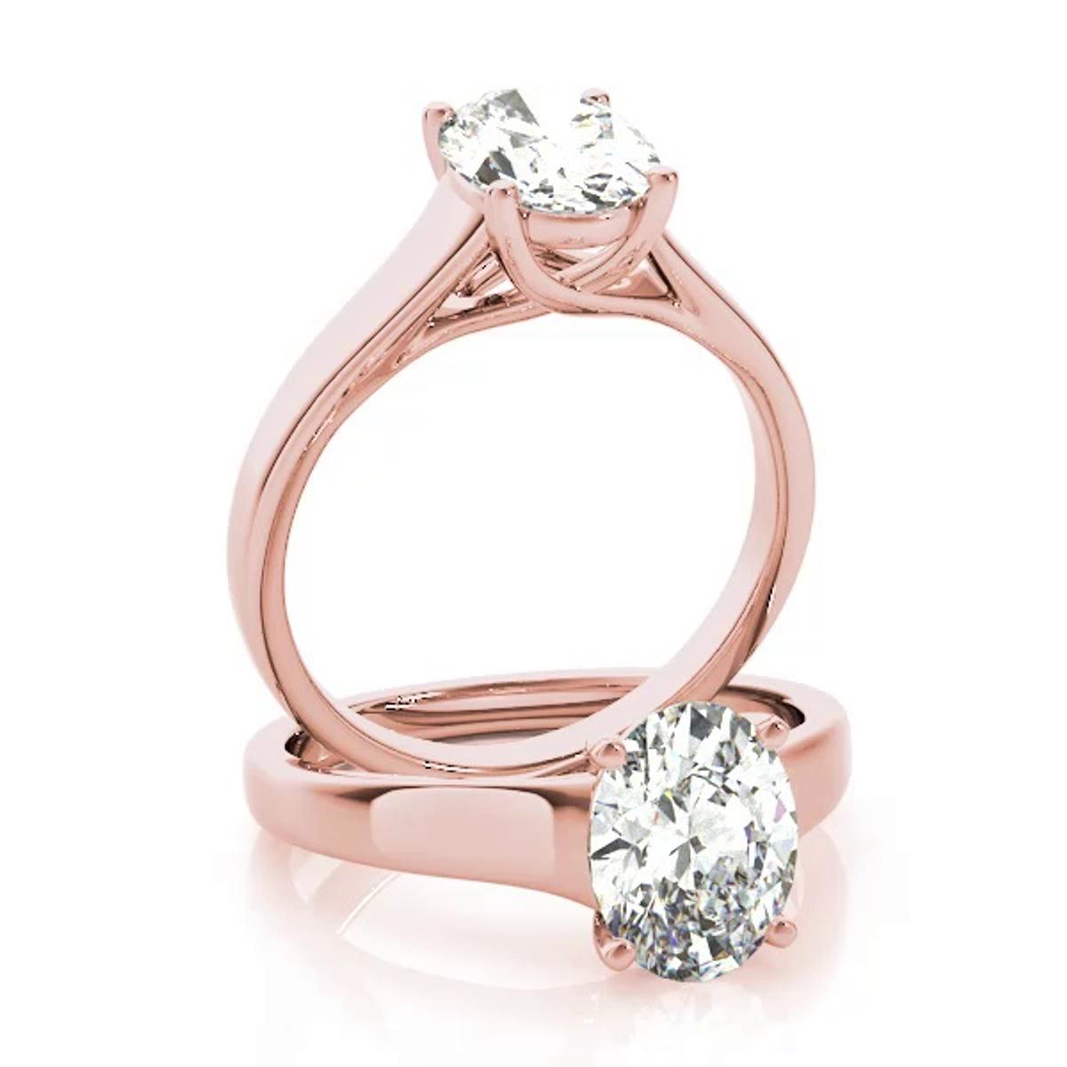 360 degree view of Odessa Oval Solitaire Engagement Ring