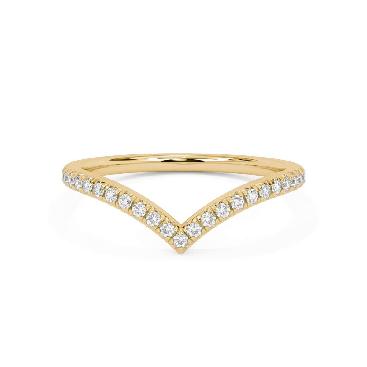 360 degree view of Brigitte Pavé Lab Diamond V-Band