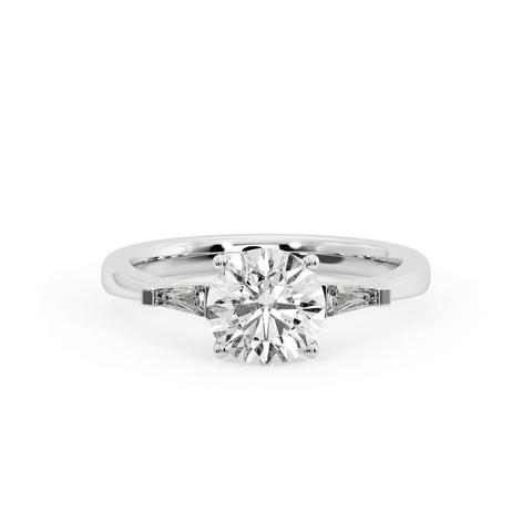 360 degree view of Fernanda Three-Stone Tapered Baguette Engagement Ring
