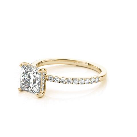 360 degree view of Arya Hidden Halo Engagement Ring