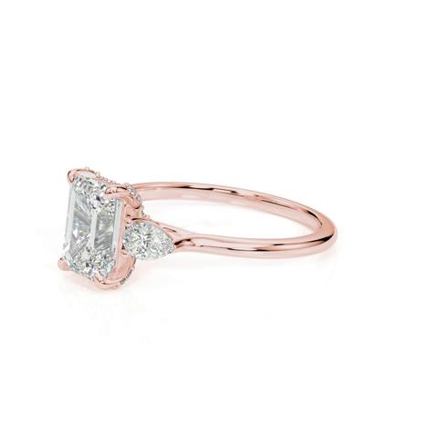 360 degree view of Lilith Three Stone Diamond Engagement Ring