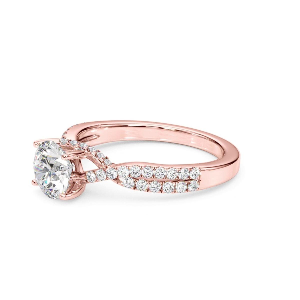 360 degree view of Claire Two Row Diamond Engagement Ring