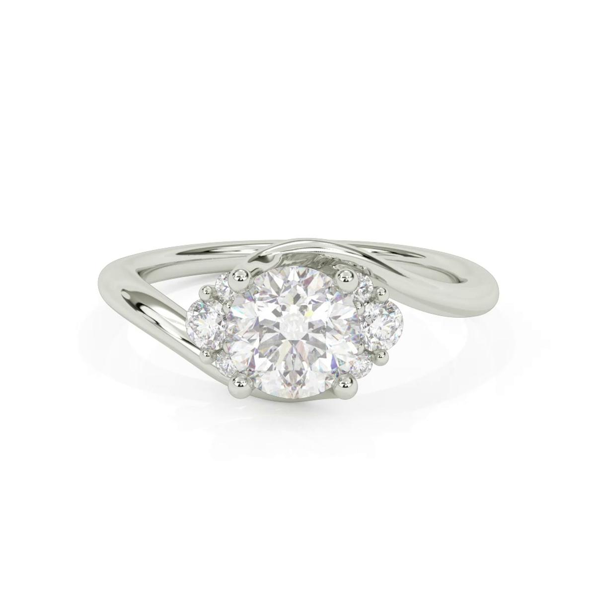 360 degree view of Monique Diamond Accent Engagement Ring