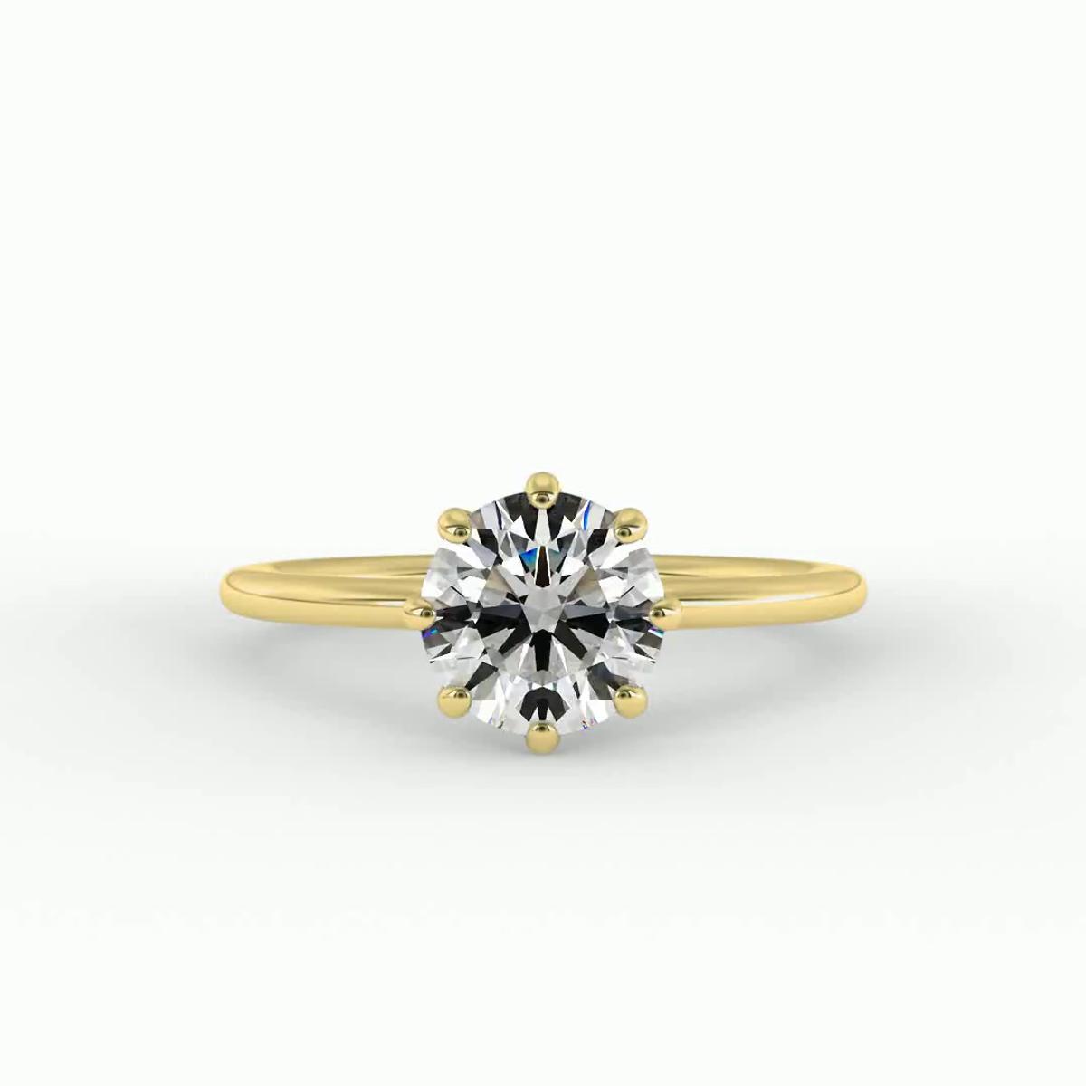 360 degree view of Adelina Solitaire Engagement Ring