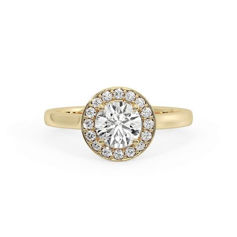 360 degree view of Cait Halo Engagement Ring