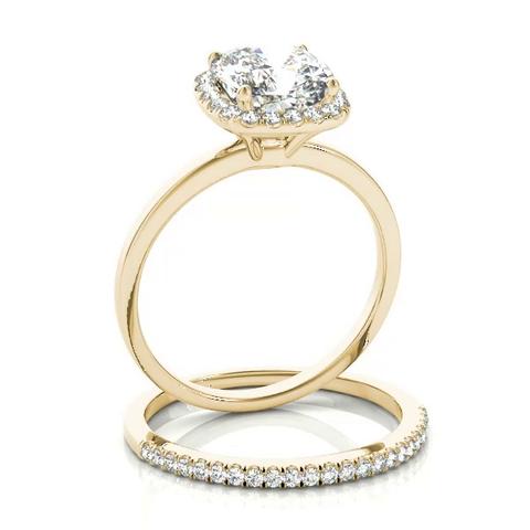 360 degree view of Annika Halo Engagement Ring