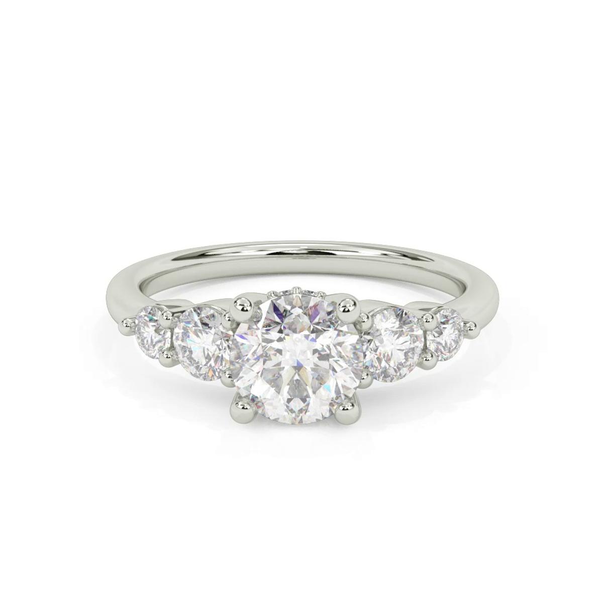 360 degree view of Tamara Hidden Halo Engagement Ring