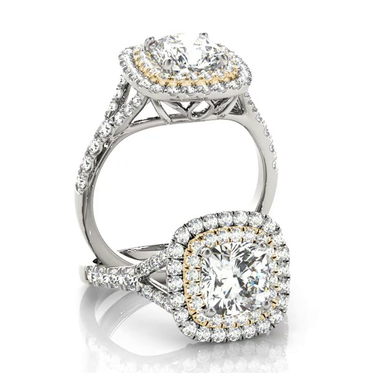 360 degree view of Karina Halo Engagement Ring