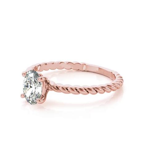 360 degree view of Leah 4 Prong Twist Engagement Ring