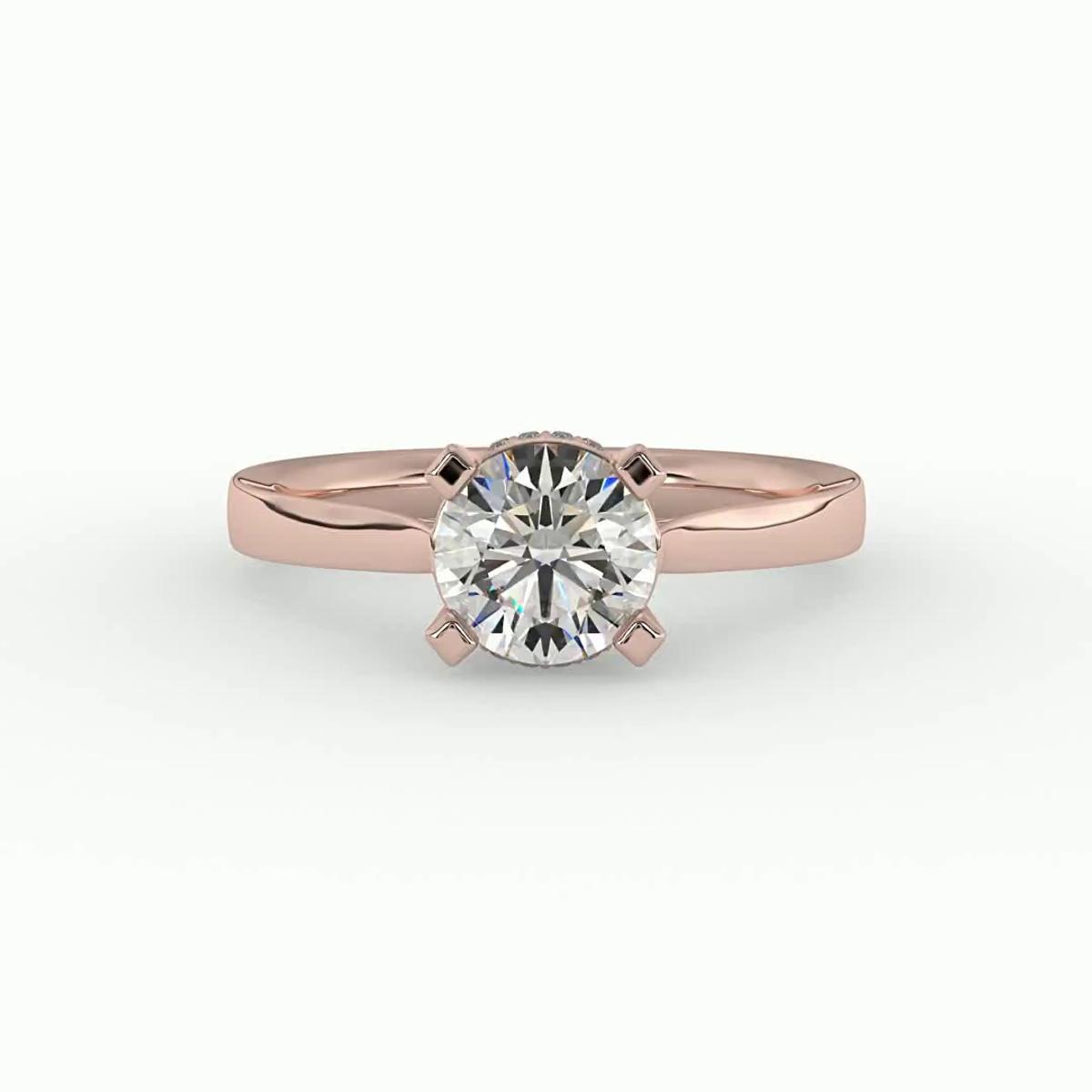 360 degree view of Lyla Hidden Halo Engagement Ring