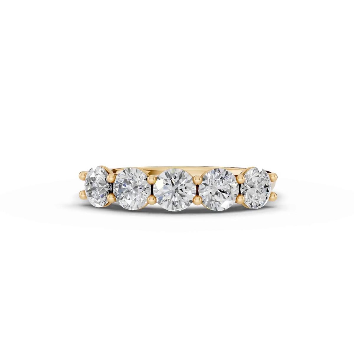 360 degree view of Tradition U-Prong Five-Stone Lab Diamond Band (1.50 ct. tw.)