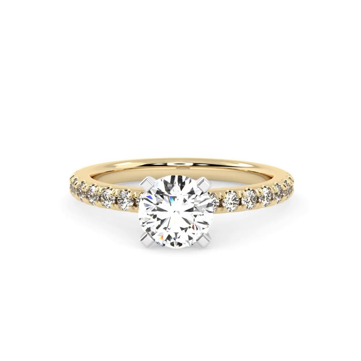 360 degree view of Saige Pave Engagement Ring