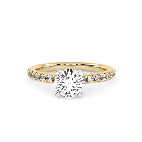 360 degree view of Saige Pave Engagement Ring